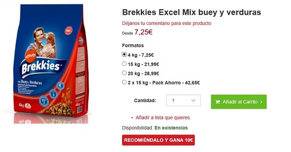 Brekkies excel precios