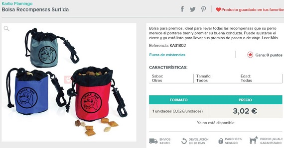 artículos para adiestramiento bolsas de recompensa