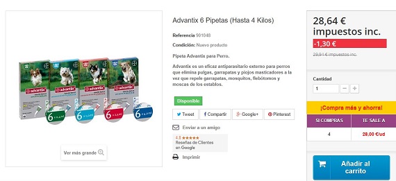 pipetas advantix ofertas