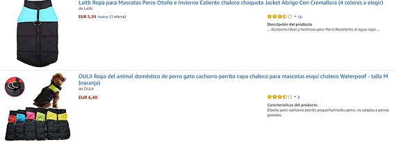 abrigos para perros amazon