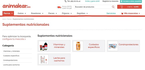 suplementos nutricionales para perros