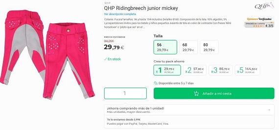 ropa hipica niños